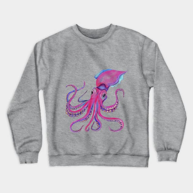 Kraken Octopus Purple Design Crewneck Sweatshirt by lordy